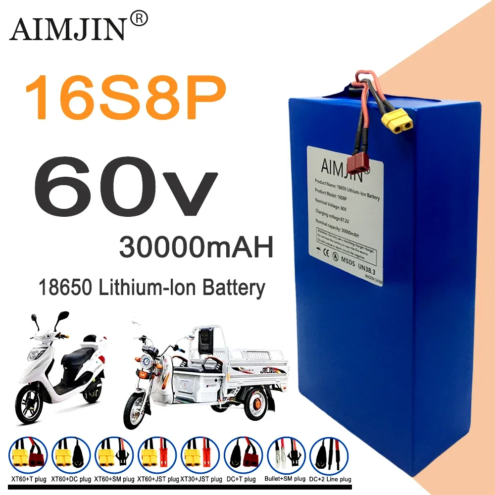 60V 50Ah Electric Scooter Battery - 16S8p 1000-3000W Nowa bateria litowa 60V
