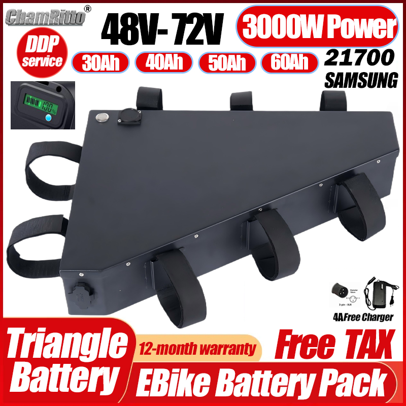72V 50Ah 21700 Lithium Battery - Akumulatory do rowerów elektrycznych 36V 48V