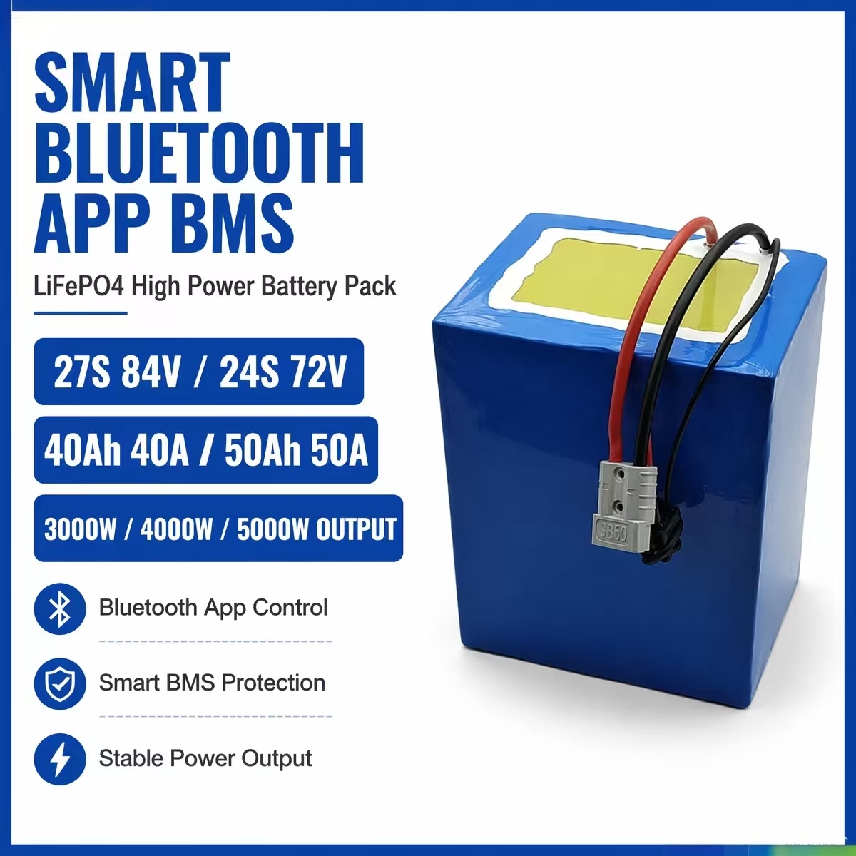 Akumulator litowo-żelazowo-fos – 84V 50A Smart Bms Bluetooth recenzja i cena