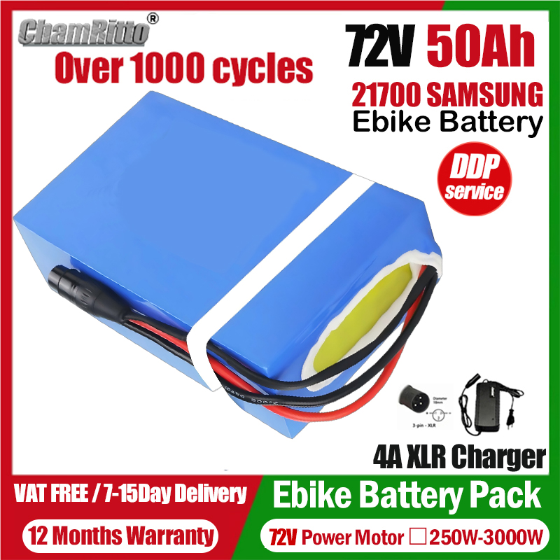 Rower elektryczny 72V Cham-Rid – 72V 50Ah 21700 Lithium Battery recenzja i cena